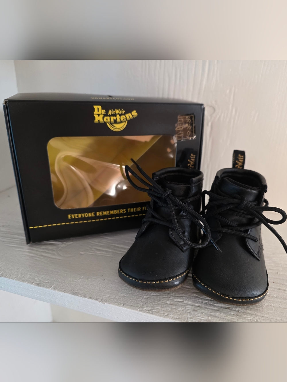 Dr. Martens Kids' Black Leather Ankle Boots